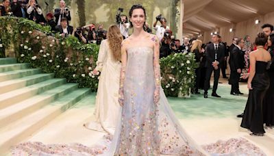 Rebecca Hall Is a Walking Bouquet in Hand-Painted Body Art on the 2024 Met Gala Red Carpet