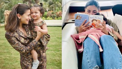 PIC: Alia Bhatt and daughter Raha spend Sunday reading 'Baby Be Kind' book; actress adorably holds munchkin on her lap