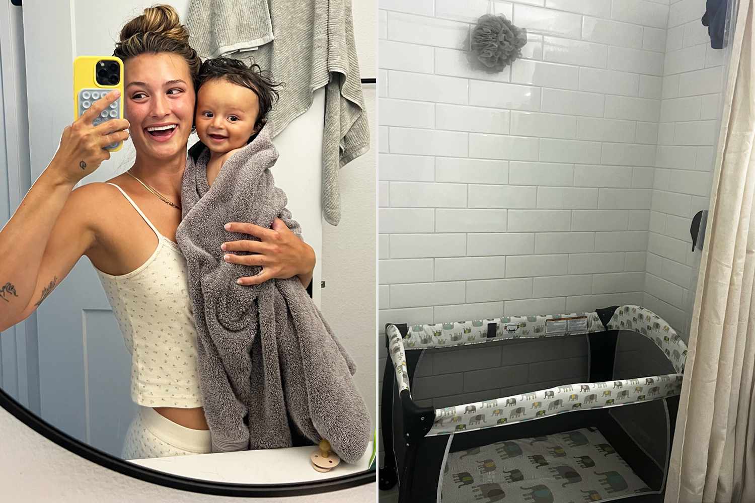 Mom Defends Having Her Infant Sleep in the Shower: 'Everyone Has Their Own Parenting Style' (Exclusive)