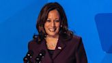 Kamala Harris Suits Up in Purple Blazer, Trousers and Leather Pumps at Summit of the Americas