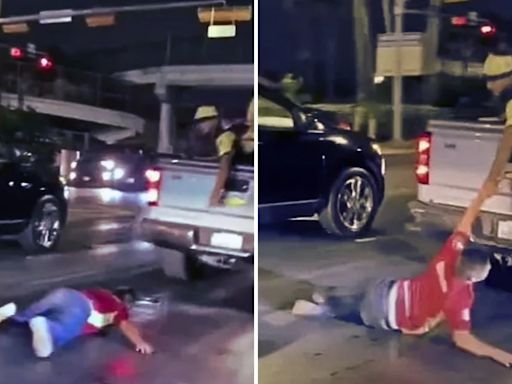 “¡Ese sí era penal!”: aficionado del América cae de una camioneta mientras festeja, celebran en redes sociales