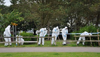 Scots seaside park locked down as forensics in white suits scour scene