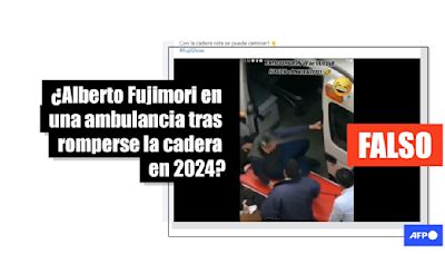 Video muestra al peruano Alberto Fujimori subiendo a una camilla en 2018; no tras fractura en 2024