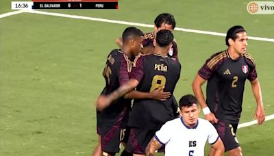 ¡Como un ‘9′ de área! Gol de Edison Flores en el amistoso de Perú vs El Salvador