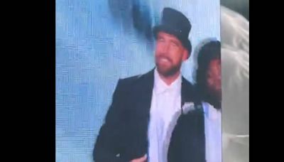 Chiefs’ Travis Kelce took the stage during Taylor Swift concert and fans lost it