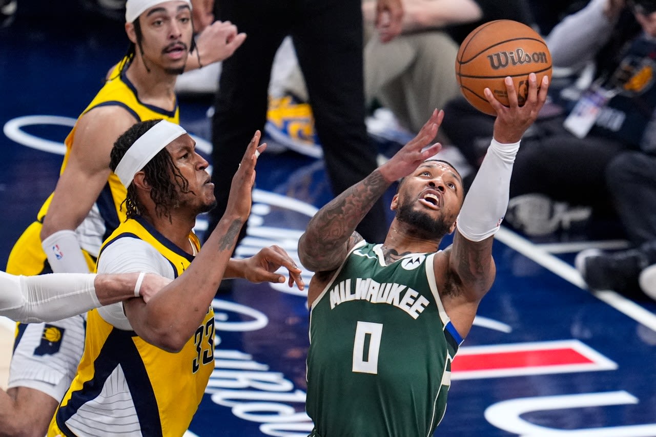 Bucks’ Lillard has MRI, team awaiting results before deciding if he plays in Game 4 vs. Pacers