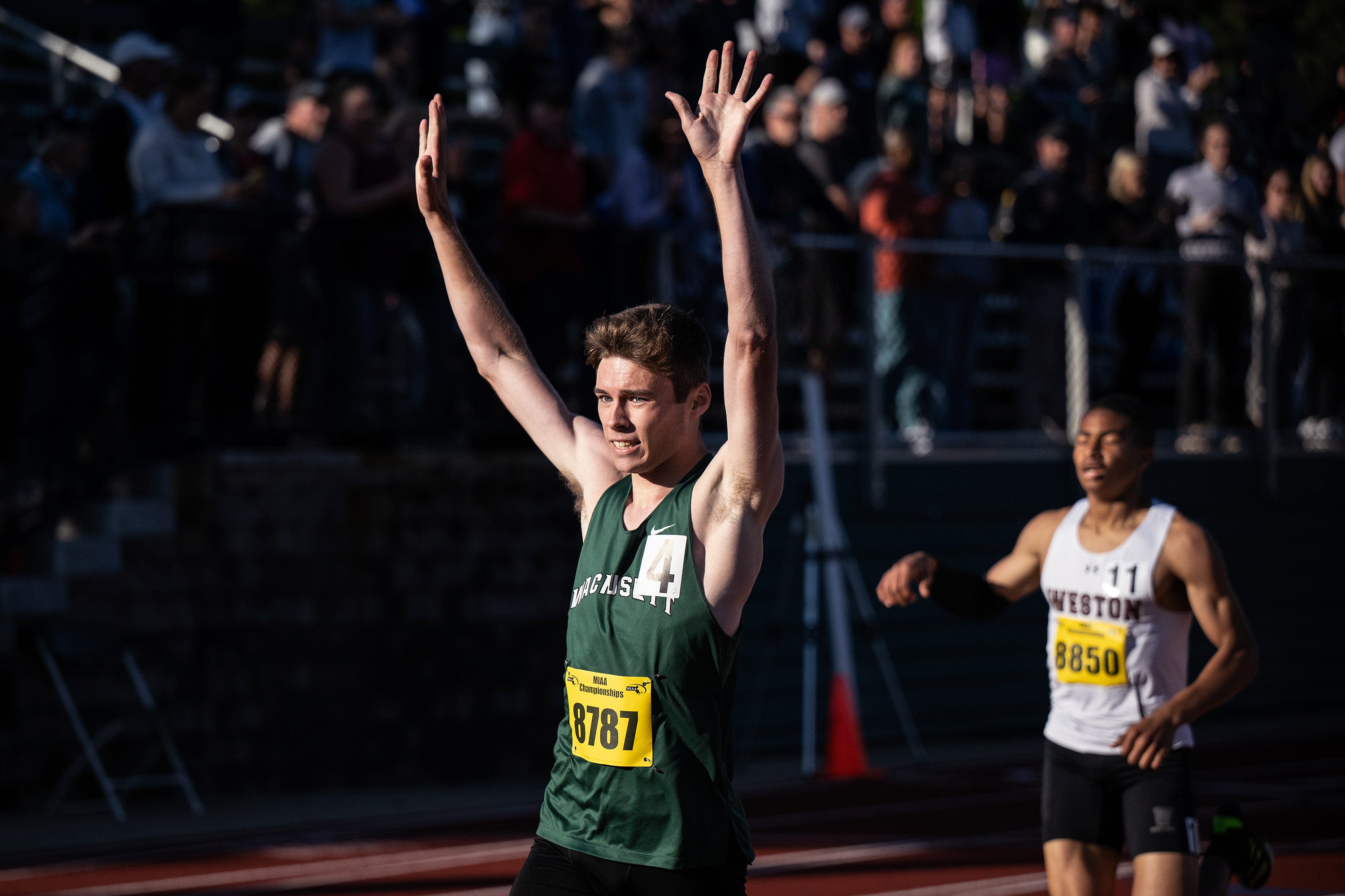 'Perfect way to end': Wachusett's Brenn, St. John's Wiafe leave Meet of Champions with medals