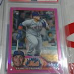 Francisco Alvarez 2023 Topps Chrome Pink 粉紅亮 新人卡RC PSA9 鑑定卡