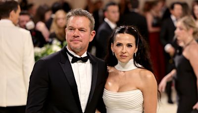 Matt Damon's Wife Luciana Barroso Dressed Like a Human Lily at the Met Gala