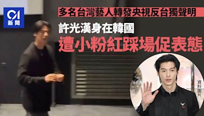 許光漢在韓國宣傳遭小粉紅踩場 要求轉發央視微博表態反台獨