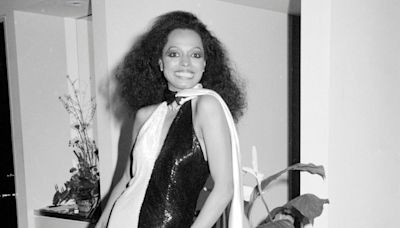 Great Outfits in Fashion History: Diana Ross' 1982 Black and White Beaded Birthday Gown