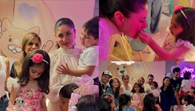 Inaaya Dresses In Adorable Pink Dress For 7th Birthday Bash, Feeds Kareena Kapoor Cake | See Photos - News18