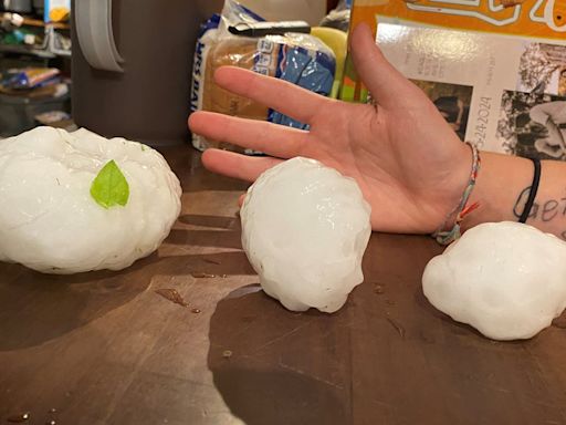 PHOTOS: Severe weather drops softball sized hail in central Texas