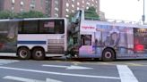 影/紐約曼哈頓市區觀光巴士與公車相撞 81名乘客受傷、18人送醫