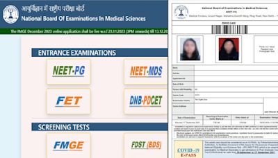 NEET PG Admit Card 2024: Step By Step Guide To Download NEET PG Hall Tickets @ natboard.edu.in Or nbe.edu.in
