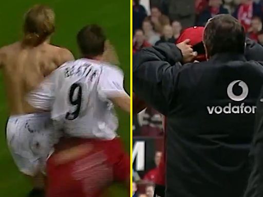 Man United cult hero played shirtless in match after celebration went wrong