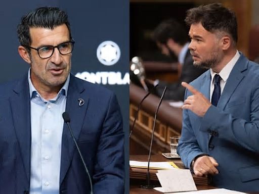 Un anuncio de Uber Eats desata una nueva guerra entre Rufián y Luis Figo: "Tienes que ser más original"