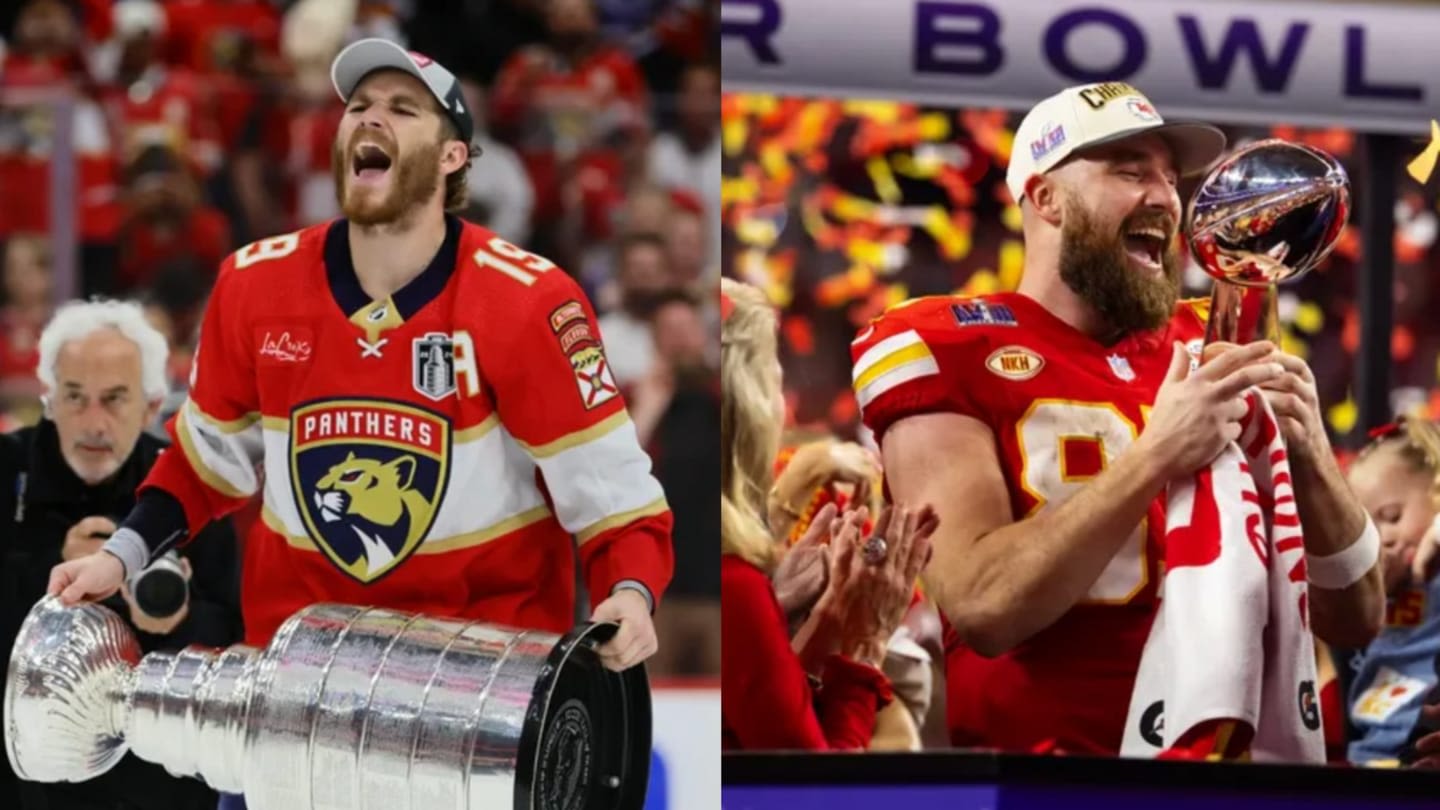 Panthers' Matthew Tkachuk Jumps on Travis Kelce Party Train