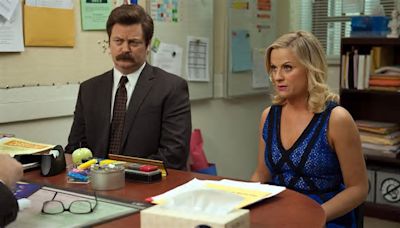 Nick Offerman and Amy Poehler on Making Out for ‘Parks and Rec’ Blooper Reel: “Everybody Hated It”