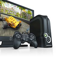 A stationary gaming console designed to be used with a television or monitor. Offers a wide variety of games with advanced graphics and immersive gameplay. Usually requires a separate controller for gameplay.