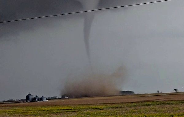 Tornado observed in Rush County during storms