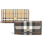 BURBERRY 巴寶莉  Vintage [官網$24,500] 格紋塗層/牛皮長夾-2色可選