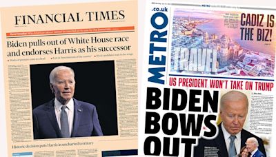 Biden 'bows out' and 'quits the race'