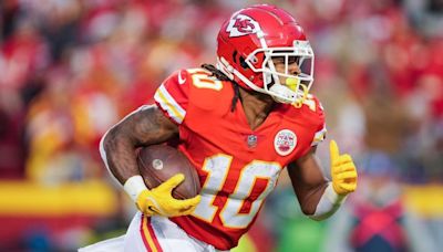 Samaje Perine, Carson Steele will split in wake of Isiah Pacheco's injury, but Travis Kelce is a buy low