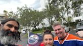They are supposed to be touring Barcelona. These Oilers fans will be at Game 7 in Florida instead