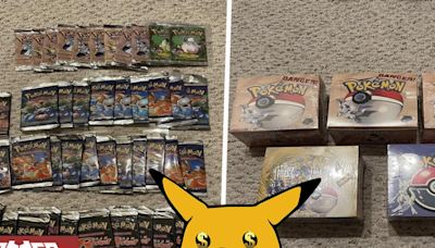 Jugador de Cartas Pokémon encuentra en el viejo almacén de su tío $50.000 dólares en cajas y sobres antiguos de los 90s