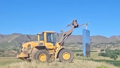 Monolith removed for "overwhelming influx of people" after its mysterious arrival in Northern Colorado