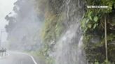 復興鄉山區大雨！「山壁現瀑布、道路成河」 溪水暴漲