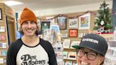 Actor Brandon Routh stops by a Valley Junction shop during his trip home to Des Moines