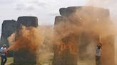 Just Stop Oil protesters cover Stonehenge in orange paint ahead of summer solstice