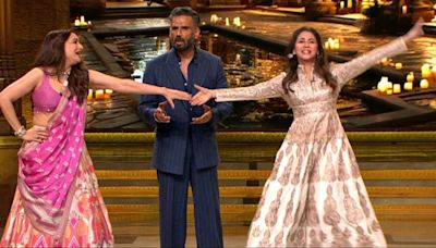 Urmila Matondkar, Madhuri Dixit, Suniel Shetty recreate iconic 'Judaai' scene