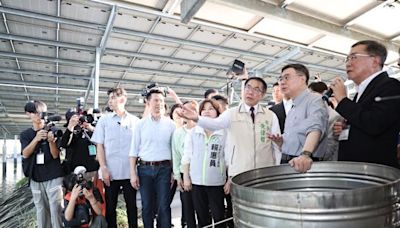 卓榮泰視察台南漁電共生案場 黃偉哲：全力配合中央發展綠電保護農漁業