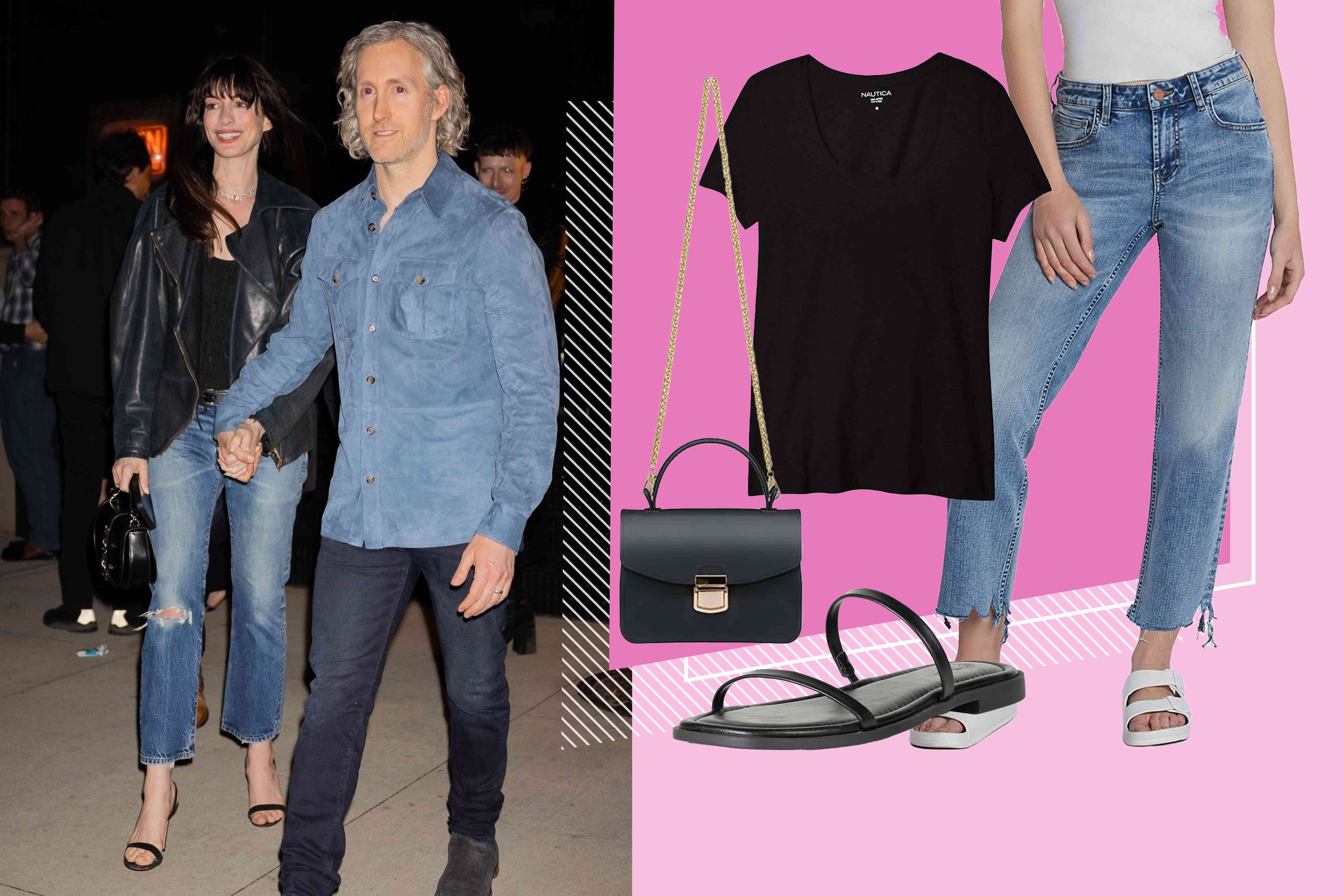 Anne Hathaway’s Cropped Jeans and Strappy Sandals Are the Right Idea for Simple Spring Outfits — Get the Look from $15