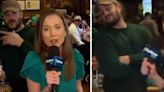 Reporter Shuts Down Man For Making Lewd Gesture Behind Her On Live TV