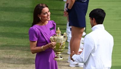 Catherine, Princess of Wales, in Purple, Is a Wimbledon Winner