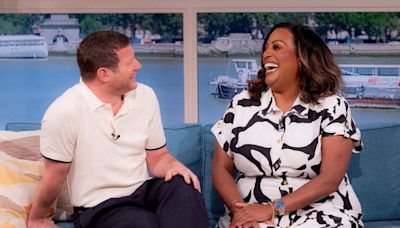 Alison Hammond continues to showcase weight loss in chic black and white dress on This Morning