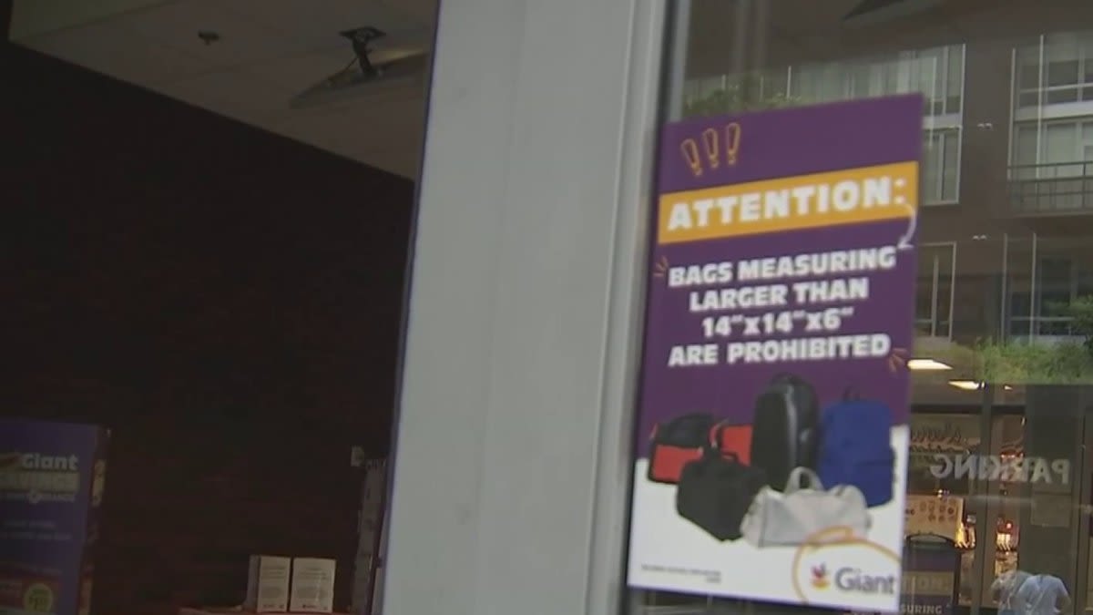 Giant announces ban on large bags at DC stores in controversial anti-theft effort