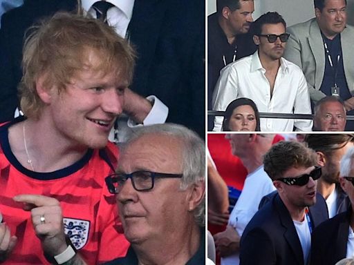 Harry Styles and Ed Sheeran jet to Berlin to watch England's Euro final defeat