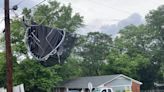 Trampoline, lifted by tornado, was tangled in power lines for days, Lowell man says