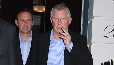 Ferguson spotted leaving Mayfair private members club with Freedman