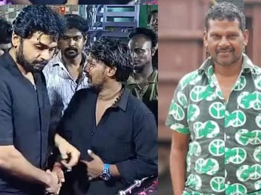 Karthi pays his last respects to stuntman Ezhumalai, who passed away on the sets 'Sardar 2' | Tamil Movie News - Times of India