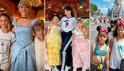 Wanda Nara recorrió Disney con sus hijas y vivieron un día como princesas