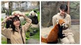 韓女團GFRIEND成員現身樂園！粉絲求巧遇 與熊貓明星合照卡哇伊