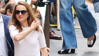 Natalie Portman Gave Her Patent Leather Pumps a Shiny Twist Ahead of ‘The View’ Appearance