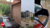 Watch: Two-hour rain submerges Merc, BMW among other cars in Gurgaon, video goes viral - Times of India