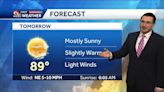 Another mainly sunny day for Monday